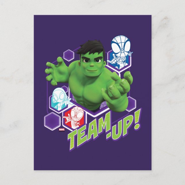 Hulk & Spidey Team "Team-Up!" Postcard (Front)