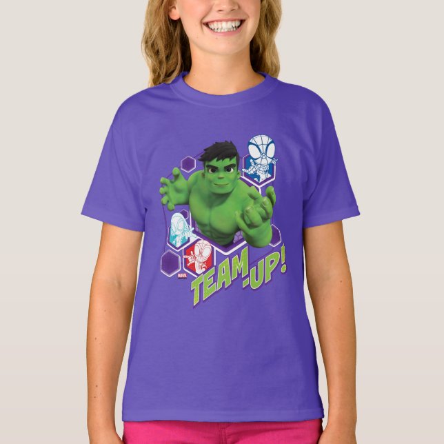 Hulk & Spidey Team "Team-Up!" T-Shirt (Front)