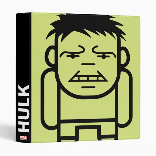 Hulk Stylized Line Art 3 Ring Binder