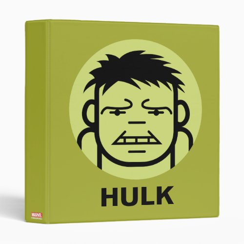 Hulk Stylized Line Art Icon 3 Ring Binder