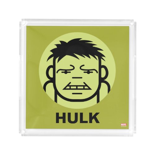 Hulk Stylized Line Art Icon Acrylic Tray
