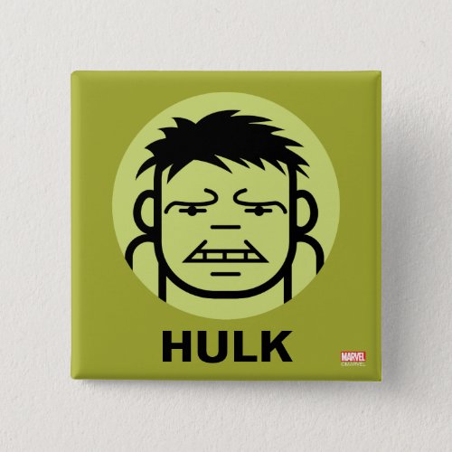 Hulk Stylized Line Art Icon Button