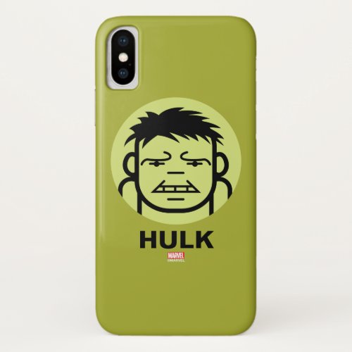 Hulk Stylized Line Art Icon iPhone X Case