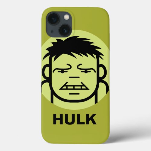 Hulk Stylized Line Art Icon iPhone 13 Case