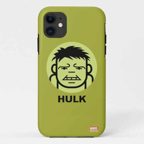 Hulk Stylized Line Art Icon iPhone 11 Case