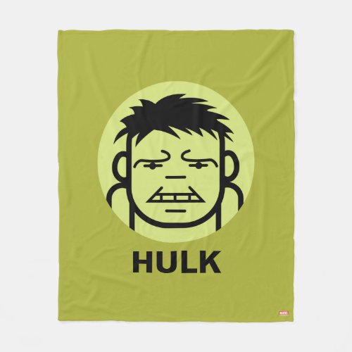 Hulk Stylized Line Art Icon Fleece Blanket