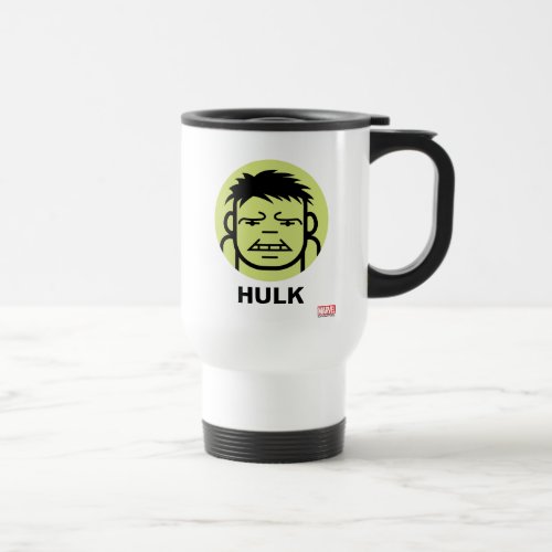 Hulk Stylized Line Art Icon Travel Mug
