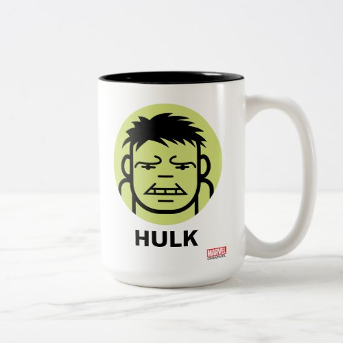 Hulk Stylized Line Art Icon Two_Tone Coffee Mug