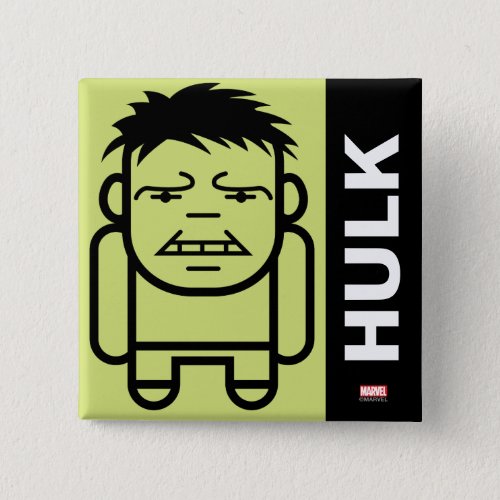 Hulk Stylized Line Art Pinback Button