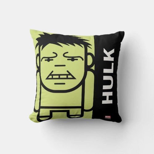 Hulk Stylized Line Art Throw Pillow