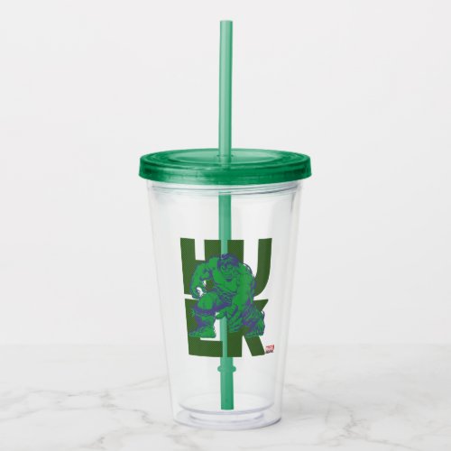 Hulk Typography Character Art Acrylic Tumbler