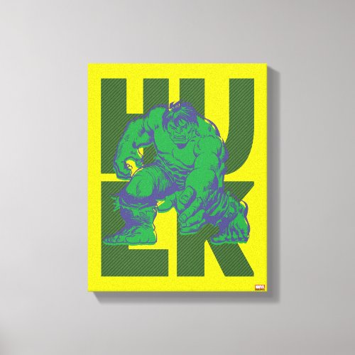 Hulk Typography Character Art Canvas Print