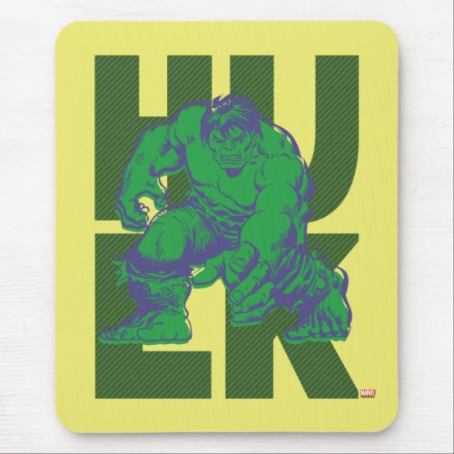 Hulk Typography Character Art Mouse Pad