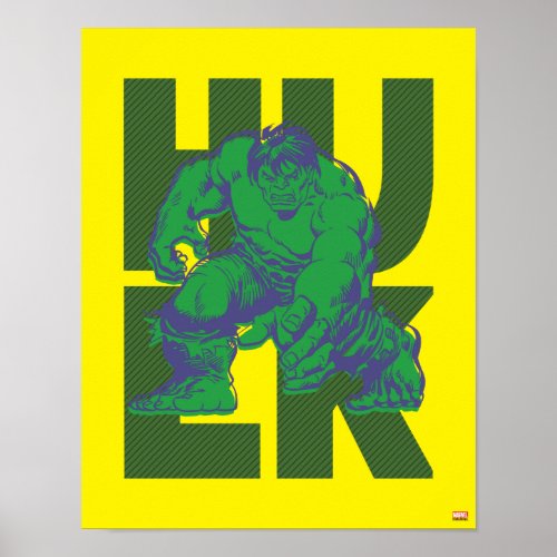 Hulk Typography Character Art Poster