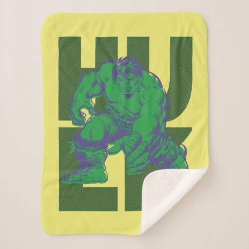 Hulk Typography Character Art Sherpa Blanket