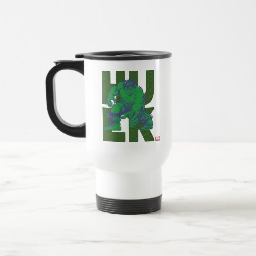 Hulk Typography Character Art Travel Mug