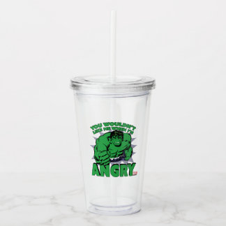 Hulk - You Wouldn't Like Me When I'm Angry Acrylic Tumbler