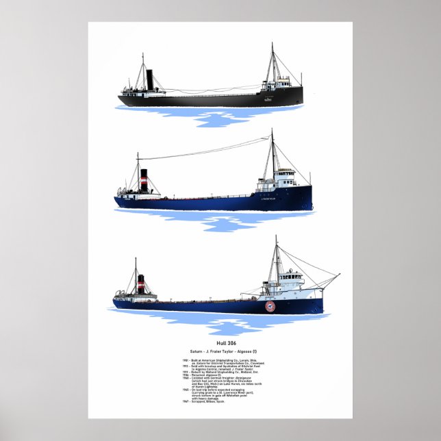 Hull 306 Great Lakes freighter history Poster (Front)
