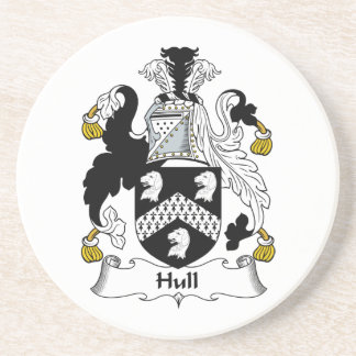 Hull Family Crest Sandstone Coaster