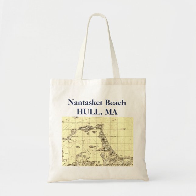 Hull, Massachusetts 02045 Nantasket Beach Tote Bag (Front)
