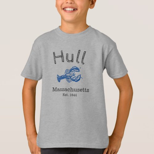 Hull Massachusetts Blue Lobster T_shirt boys T_Shirt