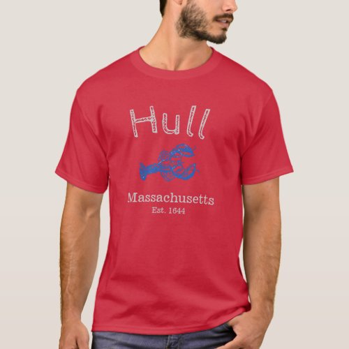 Hull Massachusetts Blue Lobster T_shirt dark T_Shirt
