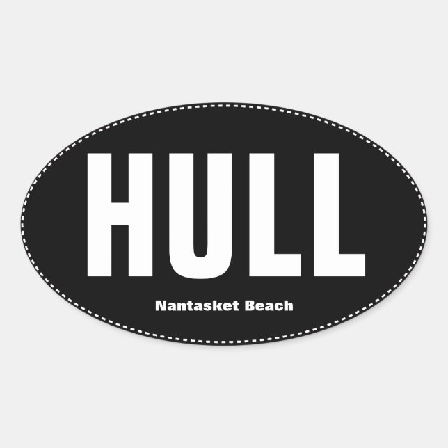 Hull Nantasket Beach Oval Bumper Sticker (Front)