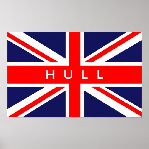 Hull UK Flag Poster