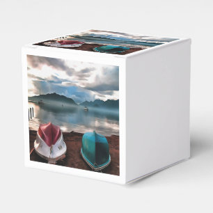 Hulls of Boats And Marmaris Winter Seascape Favor Boxes
