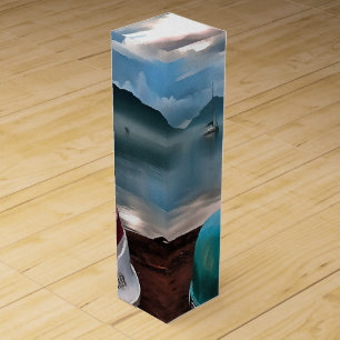 Hulls of Boats And Marmaris Winter Seascape Wine Box