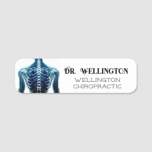 Human Anantomy Spine Chiropractic Business Name Tag