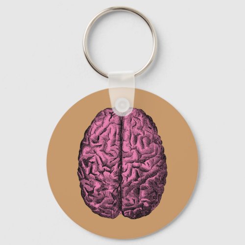 Human Anatomy Brain Keychain