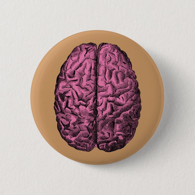 Human Anatomy Brain Pinback Button (Front)