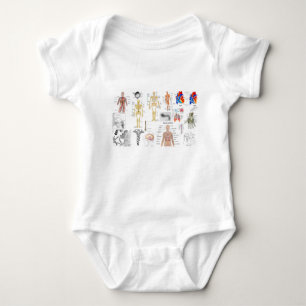 Human Anatomy Charts Baby Bodysuit