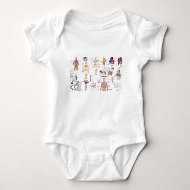 Human Anatomy Charts Baby Bodysuit (Front)