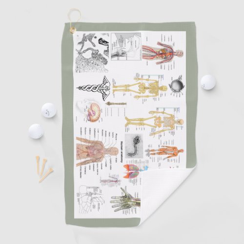 Human Anatomy Charts Golf Towel