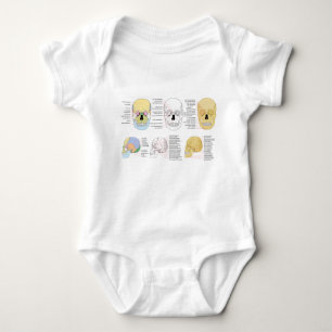 Human Anatomy Human Skull illustrated Baby Bodysuit