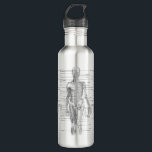 Human Anatomy Medical Diagram Stainless Steel Water Bottle<br><div class="desc">What's black and white and smart all over? This extremely educational stainless steel water bottle featuring a classic medical diagram of the anterior view of the human body with 51 labeled parts of the body including bones and muscles. An excellent gift for students, teachers, practitioners, nurses, medical professionals, coroners, detectives,...</div>