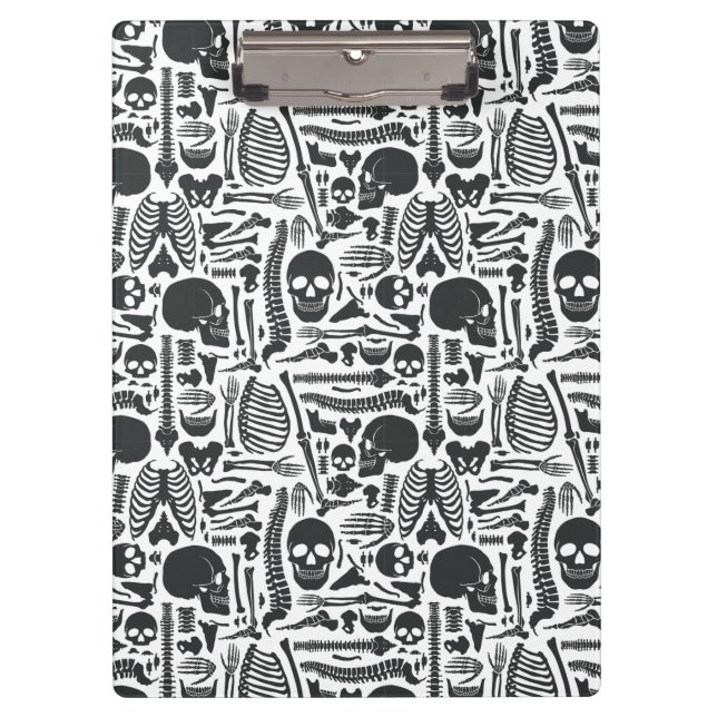 Human Anatomy Skeleton Pattern Clipboard (Front)