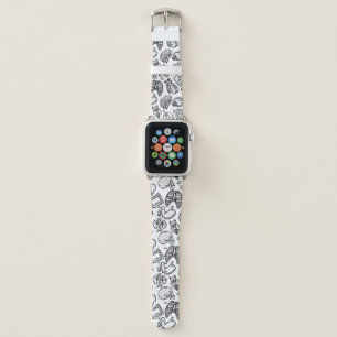 Human Anatomy Weird Science Bio Skull Halloween Apple Watch Band