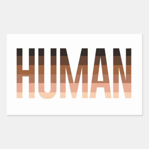 Human Anti_Racist Flag Rectangular Sticker
