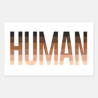 Human Anti-Racist Flag Rectangular Sticker