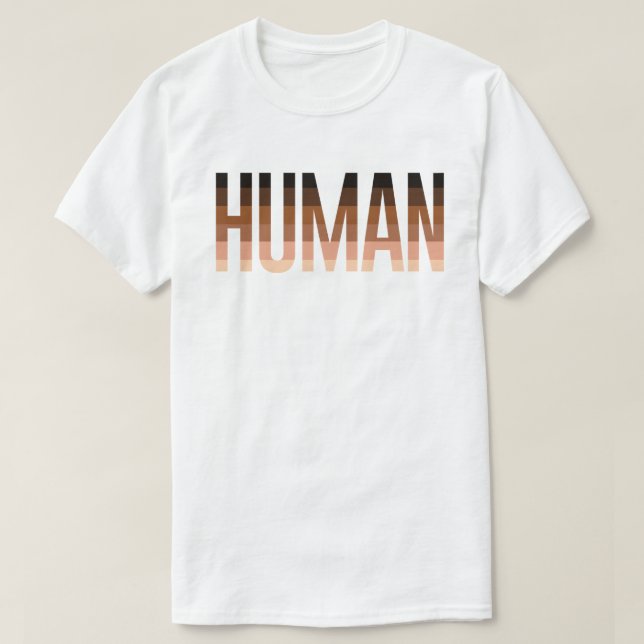 Human Anti-Racist Flag T-Shirt (Design Front)