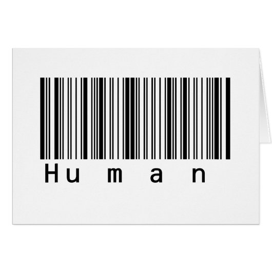Human Barcode Really Scans! Cards (Front Horizontal)