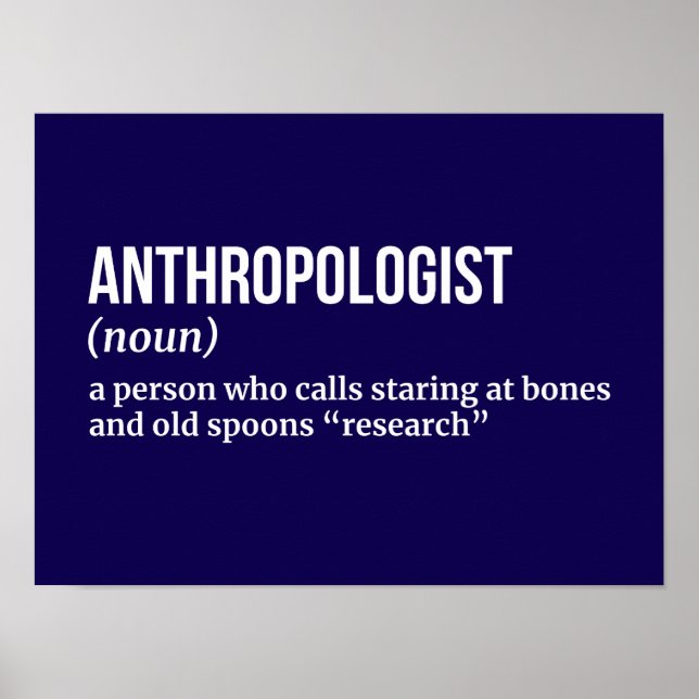 Human Behavior Researcher - Funny Definition Poster (Front)