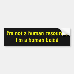 Human being bumper sticker