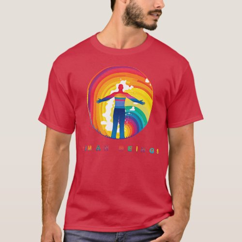 Human Being Pride Month Welcome T_Shirt