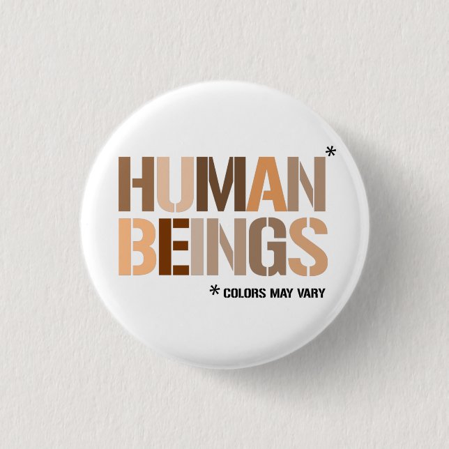 Human Beings - colors may vary Button (Front)