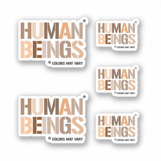 HUMAN BEINGS: Colors May Vary Sticker (Front)