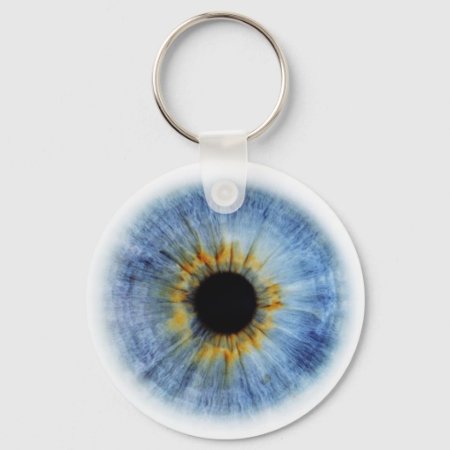 Human Blue Eyeball Keychain